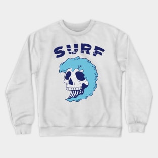 skull surf wild Crewneck Sweatshirt